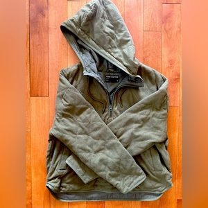 Frank and Oak quilted hoodie with pockets